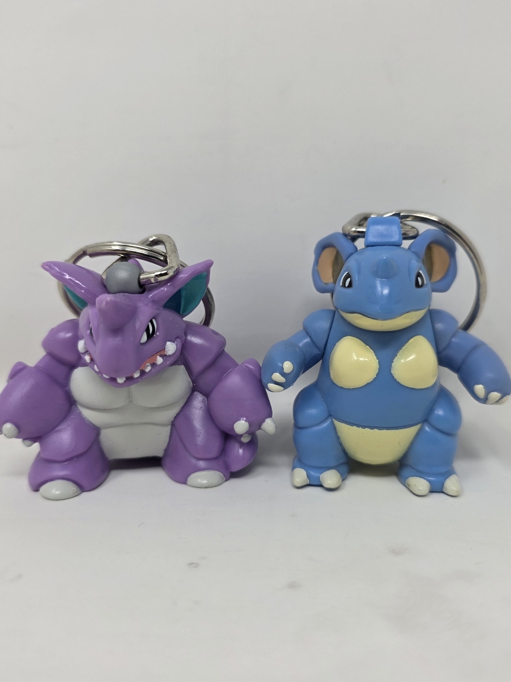 Lot of 2 1999 Burger King Pokemon Nidoking Nidoqueen Keychain Figures